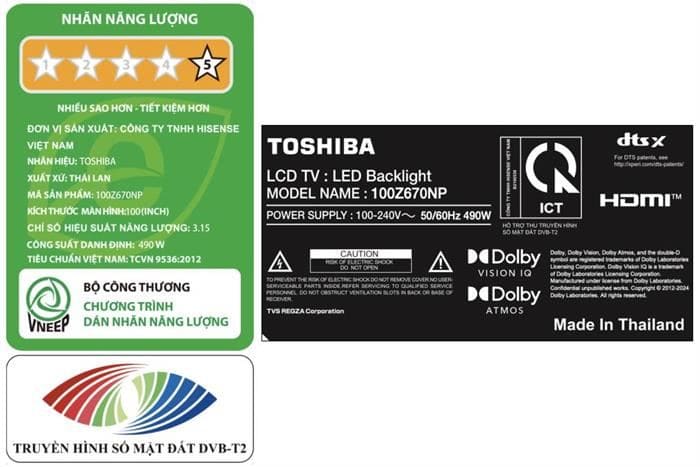 Smart Tivi Toshiba 4K 100 Inch 100Z670NP